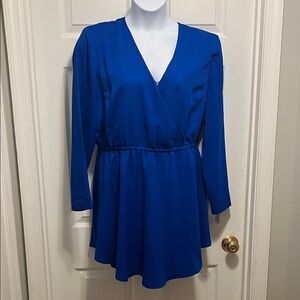Elegant Blue V-Neck dress